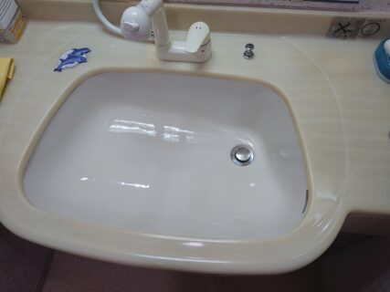 洗面所の清掃＆水回りコーティングを川崎市幸区大宮町にて行いました。【施工事例21】
