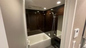 東京都江戸川区東小松川でマンション、お風呂（浴室）のガラスコーティングを行いました。【施工事例144】